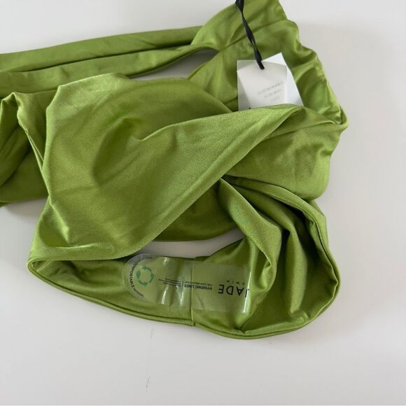 ⭕️ JADE SWIM One Piece Swimsuit Bathing Suit Lime Green Shimmer Large - Picture 4 of 9